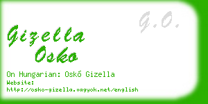 gizella osko business card